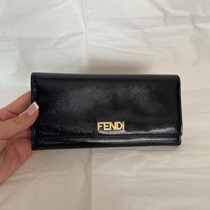 Authentic Fendi long wallet leather